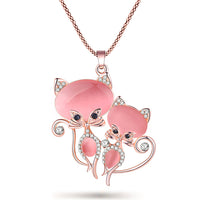 (FREE SHIPPING) Bonsny Cat Necklace Long Pendant  Brand Crystal Chain - The Next Shopping Place37.com