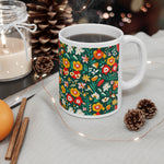 (Free Shipping) Floral Style Ceramic Mug 11oz