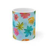 (Free Shipping) Floral Ceramic Mug 11oz