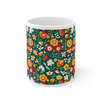 (Free Shipping) Floral Style Ceramic Mug 11oz