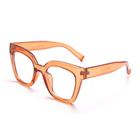 (Free Shipping) Retro Square Cat Eye Simple Glasses Frames Men Women Fashion Computer Eyeglasses Anti Blue Light Optical Glasses Transparent Len