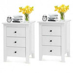 (Free Shipping)2 pcs Nightstand End Beside Table Drawers Awesome Addition!!! - The Next Shopping Place37.com