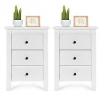 (Free Shipping)2 pcs Nightstand End Beside Table Drawers Awesome Addition!!! - The Next Shopping Place37.com
