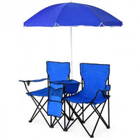 (Free Shipping) Summer Time Portable Folding Picnic Double Chair with Umbrella - The Next Shopping Place37.com