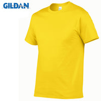 (Free Shipping) GILDAN Solid color T Shirt Mens Black And White 100% cotton T-shirts Summer Skateboard Tee Boy Skate Tshirt Tops European size - The Next Shopping Place37.com