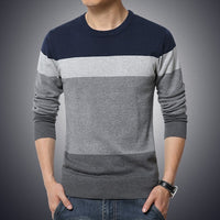 (Free Shipping)l Men's Sweater O-Neck Striped Slim Fit Knittwear 2020 Autumn Mens Sweaters Pullovers Pullover Men Pull Homme M-3XL - The Next Shopping Place37.com