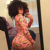 (Free Shipping) Rompers Women Sleepwear Sky Blue Leopard Print Long Sleeve Short Jumpsuit Sexy Onesie For Adult Female Nightwear S-3XL - The Next Shopping Place37.com