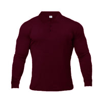 (Free Shipping) Brand Polo-Shirts Long Sleeve Male Cotton Solid Fitness Mens Slim Fit Fashion Autumn Breathable Polo Shirt plus size - The Next Shopping Place37.com