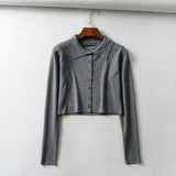 (Free Shipping) Knitted Cardigan Button Up Cute Sweaters Cropped Cardigan Women wear - The Next Shopping Place37.com