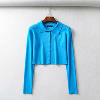 (Free Shipping) Knitted Cardigan Button Up Cute Sweaters Cropped Cardigan Women wear - The Next Shopping Place37.com