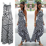 (Free Shipping) Summer Maxi Long Dress New Fashion Women Sexy Boho Striped Dress - The Next Shopping Place37.com