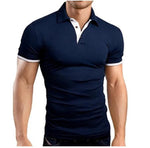 (Free Shipping) Summer New Men's T-shirt Lapel Casual Short-sleeved Stitching T-shirt - The Next Shopping Place37.com