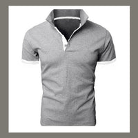 (Free Shipping) Summer New Men's T-shirt Lapel Casual Short-sleeved Stitching T-shirt - The Next Shopping Place37.com