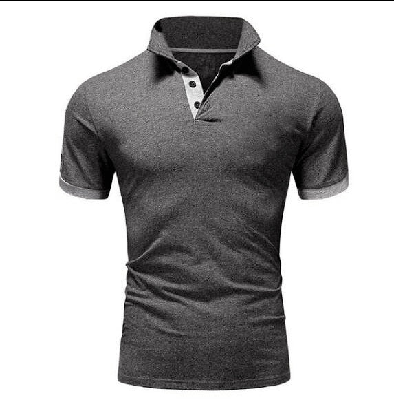 (Free Shipping) Summer New Men's T-shirt Lapel Casual Short-sleeved Stitching T-shirt - The Next Shopping Place37.com