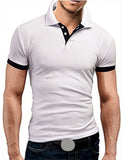 (Free Shipping) Summer New Men's T-shirt Lapel Casual Short-sleeved Stitching T-shirt - The Next Shopping Place37.com