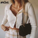 (Free Shipping) Women Knitted Cardigan Winter Long Sleeve Basic Casual Short Jumper Top - The Next Shopping Place37.com