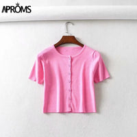 (Free Shipping) Women Knitted Cardigan Winter Long Sleeve Basic Casual Short Jumper Top - The Next Shopping Place37.com