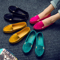 (Free Shipping) Women Casual Flat Shoes Spring Autumn Flat Loafer Women Shoes Slips Soft Round Toe Denim Flats Jeans Shoes Plus Size - The Next Shopping Place37.com