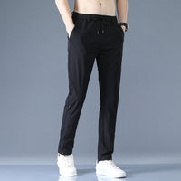 (Free Shipping) Mens Trousers Spring Summer New Thin Green Solid Color Fashion Pocket Casual Work Pants