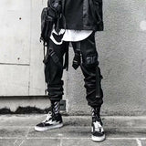 (Free Shipping) Joggers Cargo Pants for Men Casual Hip Hop Hit Color Pocket Male Trousers Sweatpants Streetwear Pants