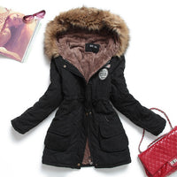 ( Free Shipping) new winter women jacket medium-long thicken plus size 4XL outwear hooded wadded coat slim parka cotton-padded jacket overcoat - The Next Shopping Place37.com