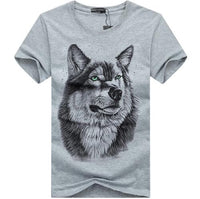 (FREE SHIPPING) 3D Wolf head short sleeve T-shirt men fashion - The Next Shopping Place37.com