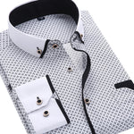 Men Slim Fit Casual Long Sleeved Printed Shirt (Free Shipping) - The Next Shopping Place37.com