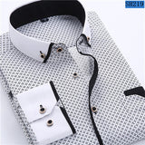 Men Slim Fit Casual Long Sleeved Printed Shirt (Free Shipping) - The Next Shopping Place37.com