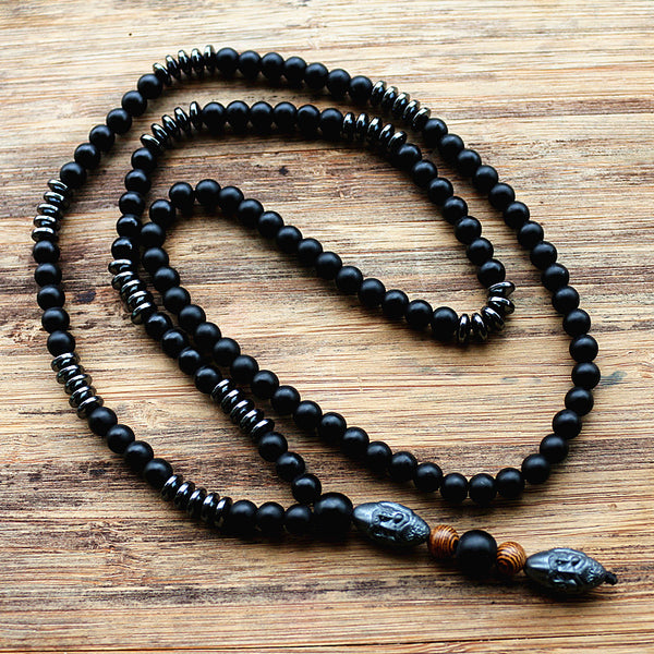 Men's Hematite Carving Black Bead Necklace (Free Shipping) - The Next Shopping Place37.com
