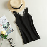 Lace Knitted Sexy V-neck Vest Cotton Tank Top (Free Shipping) - The Next Shopping Place37.com