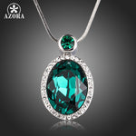(FREE SHIPPING) Big Dark Green Crystal Pendant Necklace - The Next Shopping Place37.com