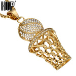 (Free Shipping) Men and Women Basketball Pendants Stainless Gold Necklaces - The Next Shopping Place37.com
