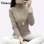 (FREE SHIPPING) Winter Casual Elastic Turtleneck Knitwear Tops - The Next Shopping Place37.com