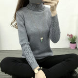(FREE SHIPPING) Winter Casual Elastic Turtleneck Knitwear Tops - The Next Shopping Place37.com