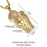 (Free Shipping) Men and Women Basketball Pendants Stainless Gold Necklaces - The Next Shopping Place37.com