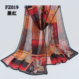 (FREE SHIPPING) Women long soft silk scarf polyester geometric pattern - The Next Shopping Place37.com