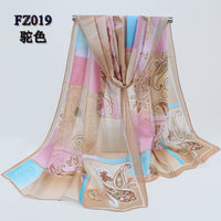 (FREE SHIPPING) Women long soft silk scarf polyester geometric pattern - The Next Shopping Place37.com