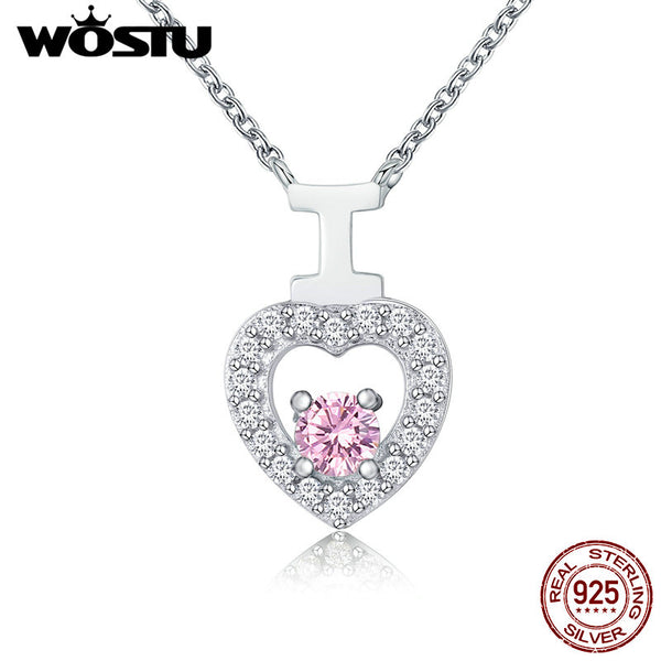 (Free Shipping) Hot Sale 100% Real 925 Sterling Silver Romantic Heart Pendant Necklaces - The Next Shopping Place37.com