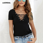 (FREE SHIPPING) Women Summer Sexy Short Sleeve V Neck Tee - The Next Shopping Place37.com