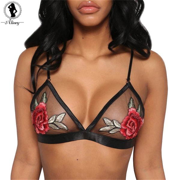 (Free Shipping) Sexy V Rose Printed Floral Bra Tops (Free Shipping) - The Next Shopping Place37.com
