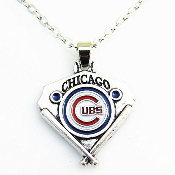 (FREE SHIPPING) Chicago Cubs Plated Silver Necklace Pendant - The Next Shopping Place37.com