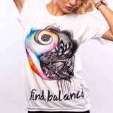 (Free Shipping) Owl Print O-Neck Short Sleeve T Shirt Women Tops (Free Shipping) - The Next Shopping Place37.com