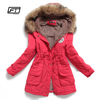 ( Free Shipping) new winter women jacket medium-long thicken plus size 4XL outwear hooded wadded coat slim parka cotton-padded jacket overcoat - The Next Shopping Place37.com