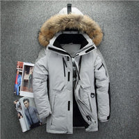 -( Free Shipping) 40 degree cold resistant Russia winter jacket men top quality genuine fur collar thick warm  white duck down men's winter coat - The Next Shopping Place37.com